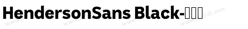 HendersonSans Black字体转换